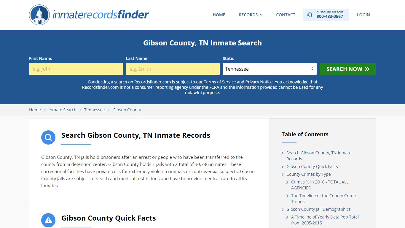 Gibson County, TN Inmate Lookup & Jail Records Online